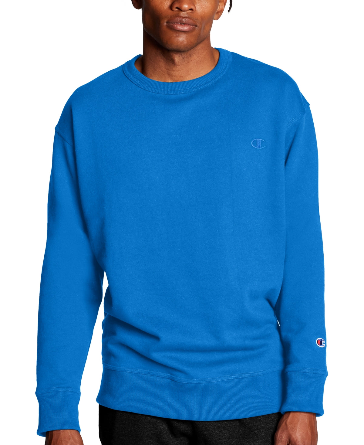 Moletom Champion Powerblend Fleece Masculino Azul Tamanho P