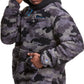 Moletom com capuz masculino Champion High Pile Camo Fleece cinza tamanho médio
