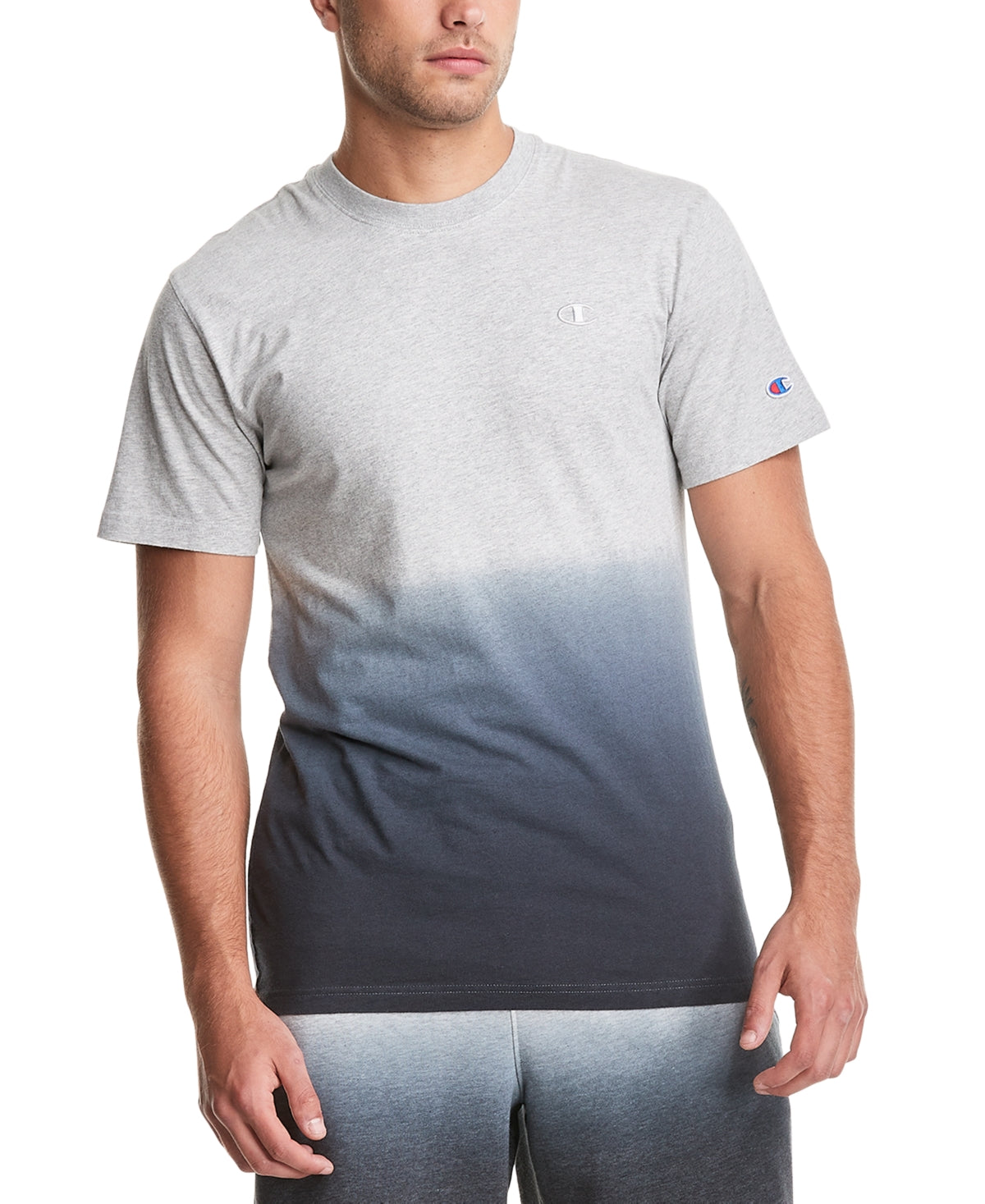 Camiseta Champion Masculina Ombre Cinza Tamanho P