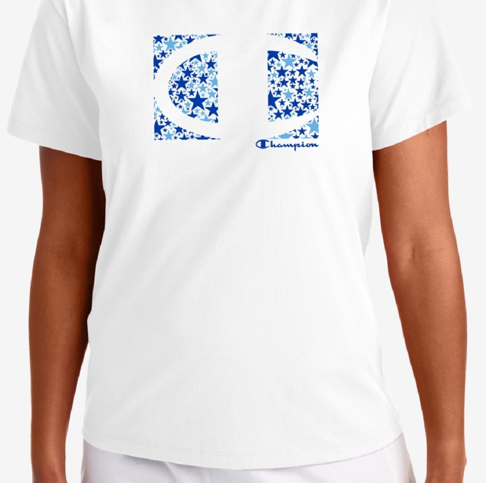 Camiseta Champion Feminina Classic Logo Branca