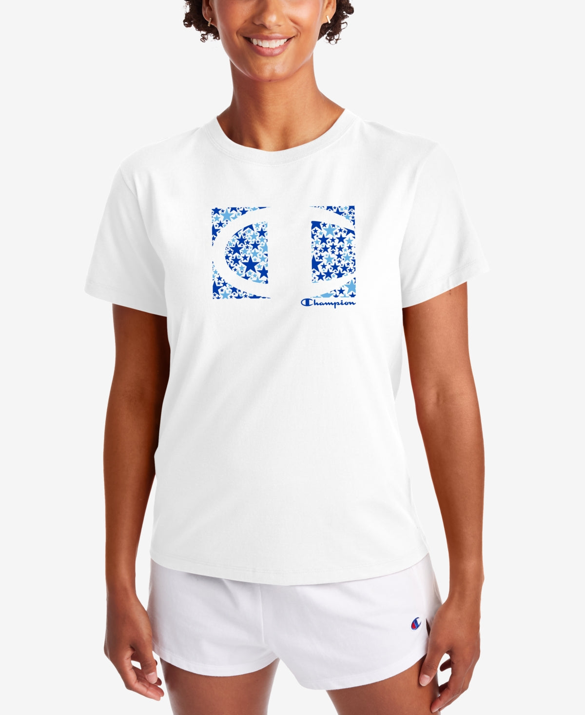 Camiseta Champion Feminina Classic Logo Branca