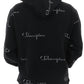 Moletom com capuz Champion masculino com logotipo, preto, tamanho extragrande