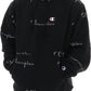 Moletom com capuz masculino Champion Reverse Weave All Over Logo, preto, tamanho XX-G