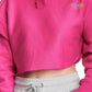 Moletom com capuz feminino Champion Cropped Logo Rosa Tamanho X P