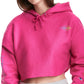 Moletom com capuz feminino Champion Cropped Logo Rosa Tamanho X P