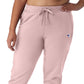 Calça de moletom feminina Champion Powerblend Fleece rosa tamanho 4X