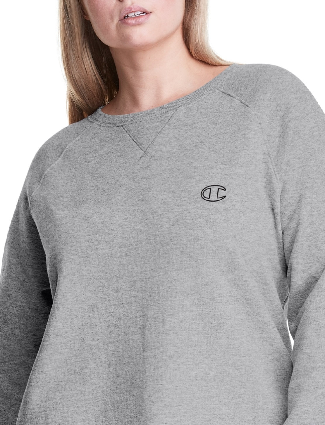 Moletom Champion Plus Power Blend Boyfriend Feminino Cinza Tamanho 3X