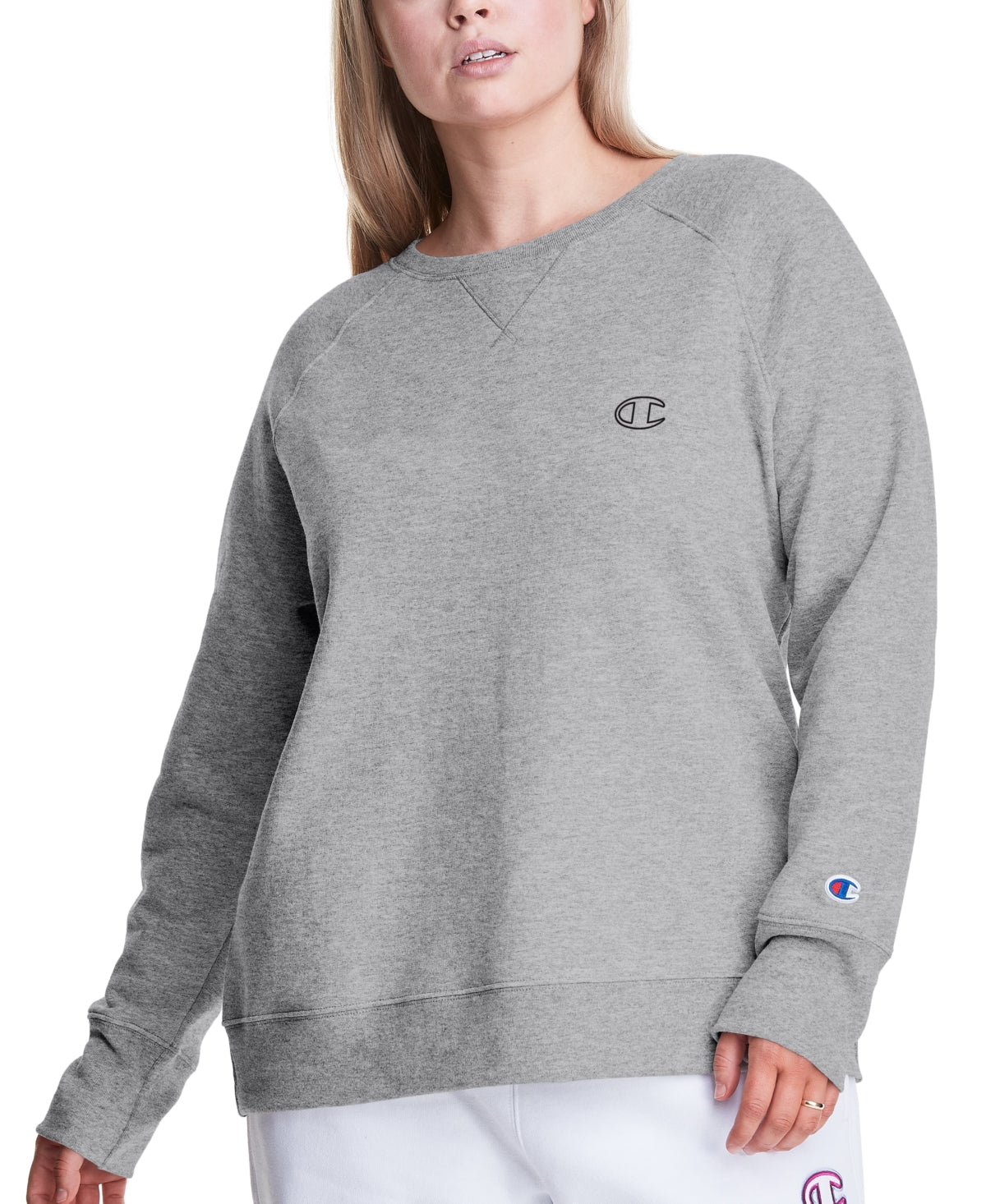 Moletom Champion Plus Power Blend Boyfriend Feminino Cinza Tamanho 3X