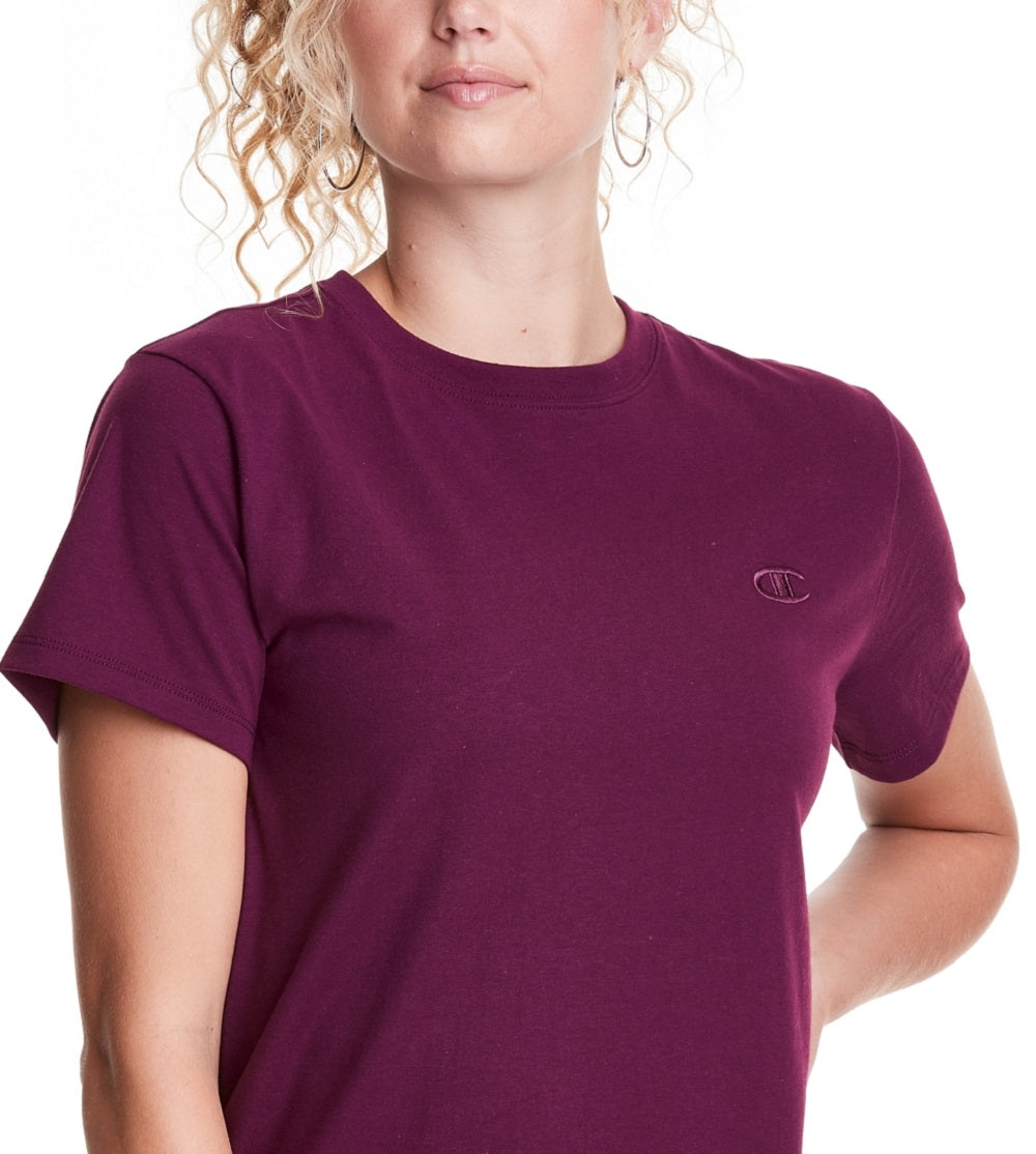 Camiseta clássica feminina Champion, roxa, tamanho XXG