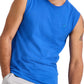 Camiseta masculina Champion Classic Muscle com logotipo bordado azul, tamanho pequeno