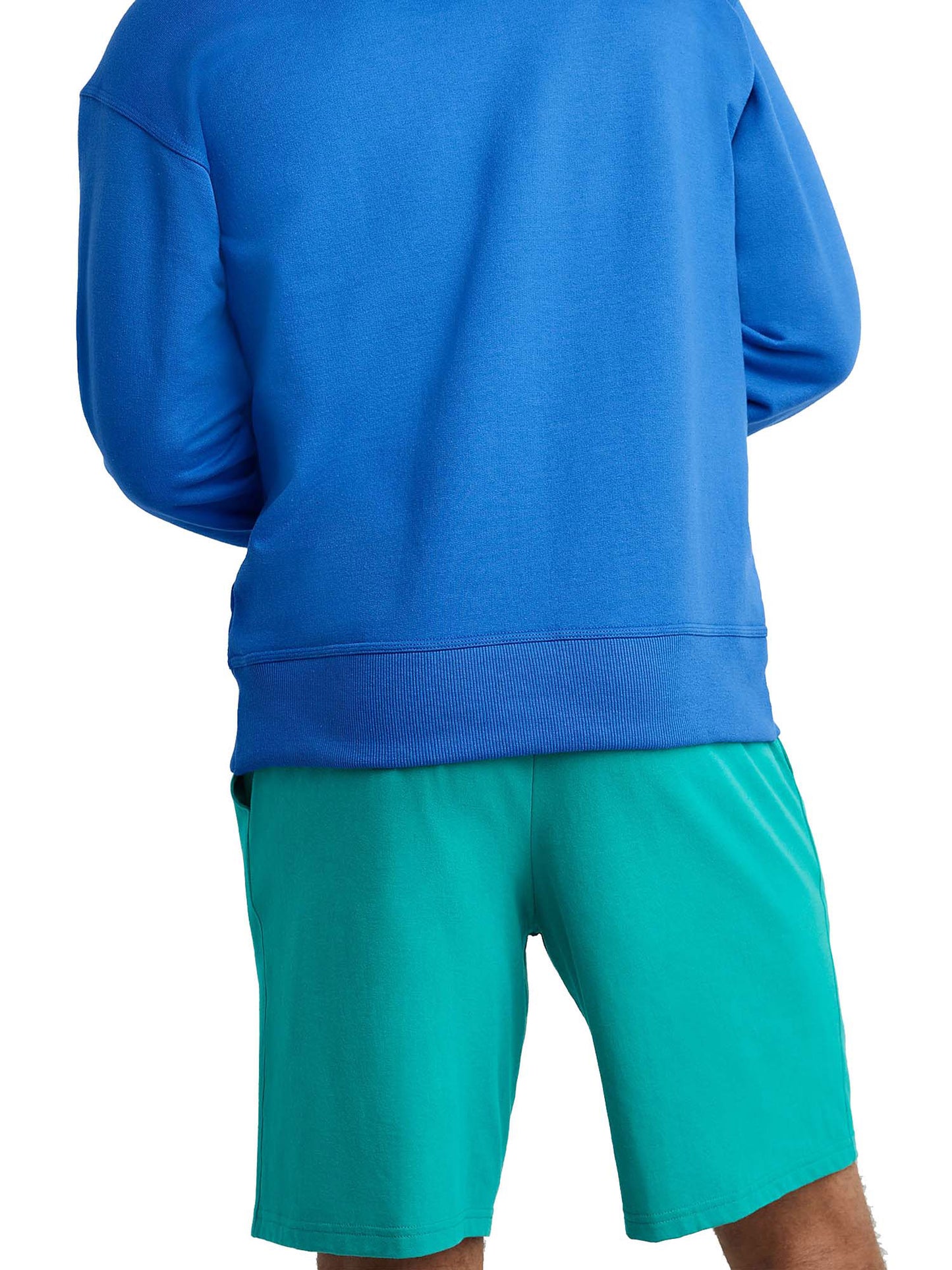 Moletom com capuz Champion Powerblend Fleece Graphic Script Logo Masculino Azul Tamanho Grande