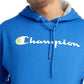Moletom com capuz Champion Powerblend Fleece Graphic Script Logo Masculino Azul Tamanho Grande