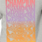 Camiseta Champion Masculina Repeat Ripple Graphic Cinza Tamanho XX-G