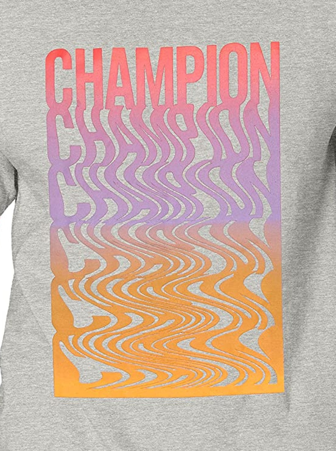 Camiseta Champion Masculina Repeat Ripple Graphic Cinza Tamanho XX-G