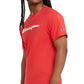 Camiseta masculina Champion Classic Script Logo Crewneck vermelha tamanho grande