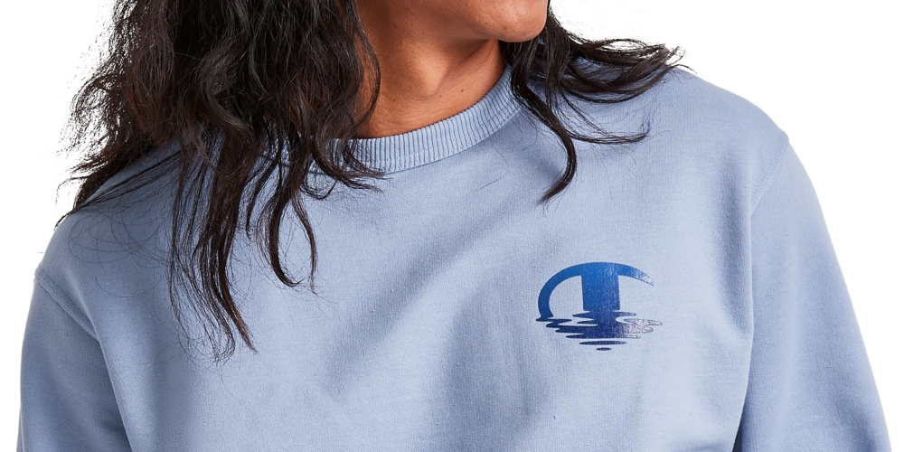 Moletom masculino Champion Standard Fit com estampa de logotipo e lã cinza, tamanho XXL