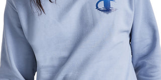 Moletom masculino Champion Standard Fit com estampa de logotipo e lã cinza, tamanho XXL
