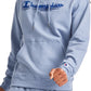 Moletom com capuz Champion Powerblend Logo Print Fleece Masculino Azul Tamanho Médio
