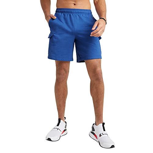 Calções cargo Champion Powerblend 8 masculinos, azul, tamanho grande