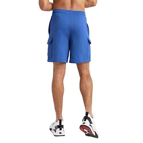 Calções cargo Champion Powerblend 8 masculinos, azul, tamanho grande