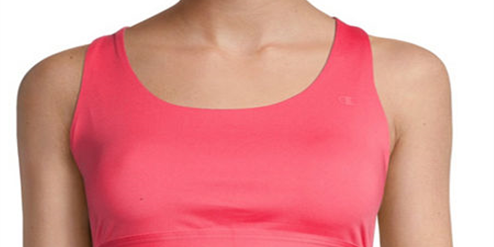 Sutiã esportivo Champion feminino de suporte médio, rosa, tamanho XX-G