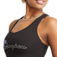 Sutiã esportivo feminino Champion The Authentic Racerback, preto, tamanho pequeno