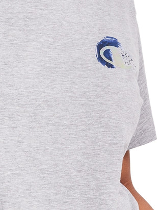 Camiseta feminina Champion Cropped Logo Cinza