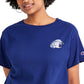 Camiseta feminina Champion Cropped Logo Azul Tamanho XXG