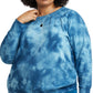Moletom feminino Champion Fleece Ombre Dyed Crewneck Azul Tamanho 3X