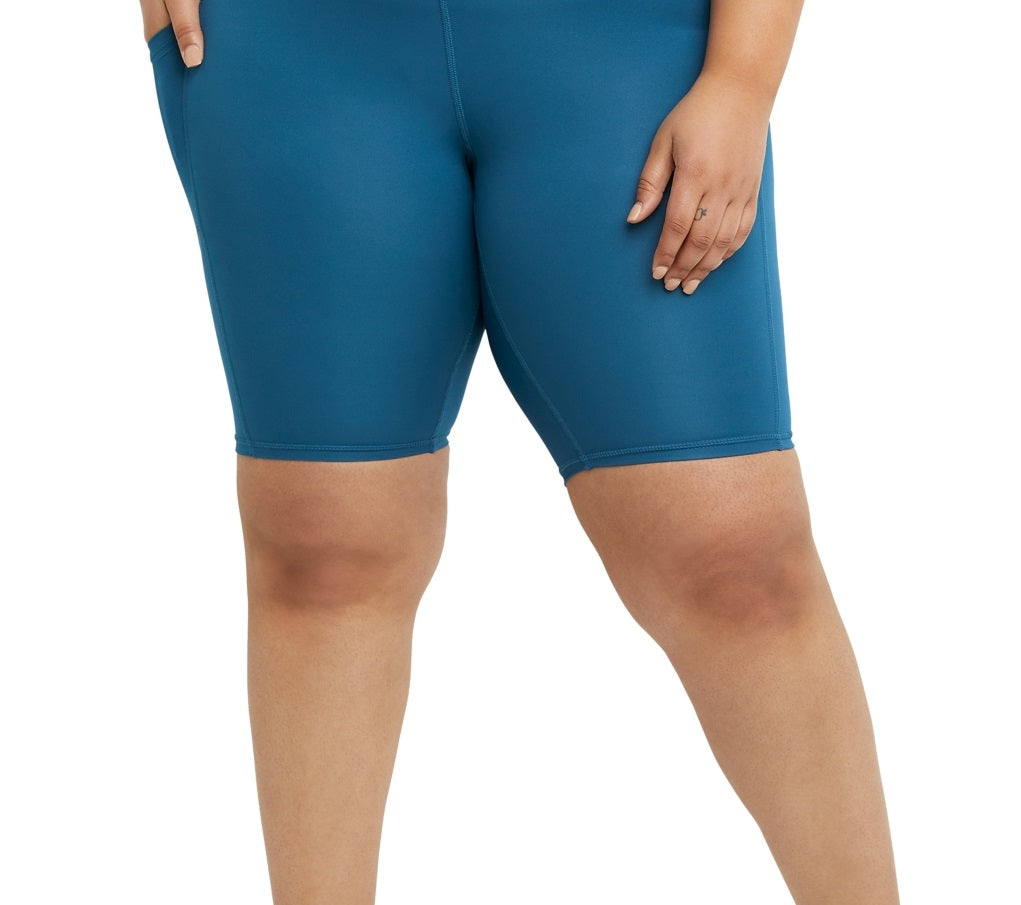 Calções de ciclismo Champion Absolute Eco femininos, azul, tamanho 2X