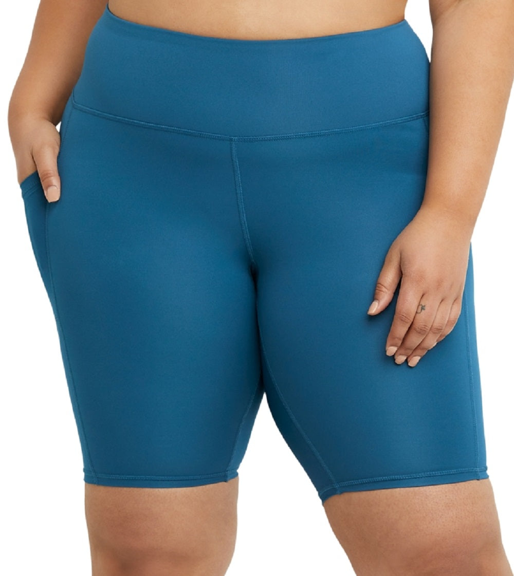 Calções de ciclismo Champion Absolute Eco feminino, azul, tamanho 3X