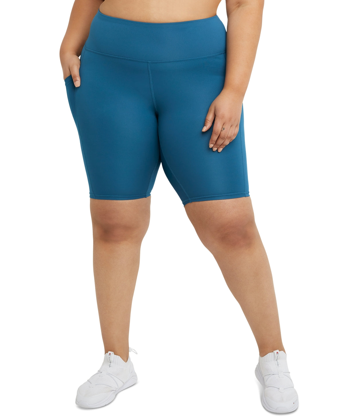 Calções de ciclismo Champion Absolute Eco feminino, azul, tamanho 3X