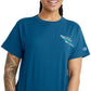 Camiseta Champion Feminina Clássica Azul Tamanho X-S