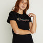 Camiseta Champion Classic Logo Feminina Preta Tamanho P