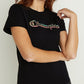 Camiseta Champion Classic Logo Feminina Preta Tamanho P
