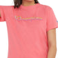 Camiseta Champion Classic Logo Feminina Rosa Tamanho X P