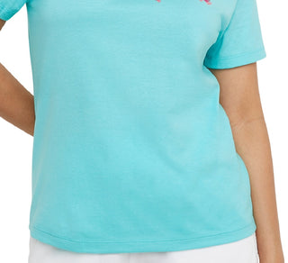 Camiseta Champion Classic Logo Feminina Azul Tamanho P