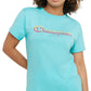 Camiseta Champion Classic Logo Feminina Azul Tamanho P