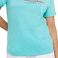 Camiseta Champion Feminina Classic Logo Azul Tamanho XG
