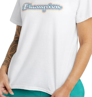 Camiseta feminina Champion Classic manga curta branca tamanho pequeno