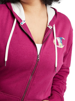 Moletom com capuz Champion Campus Full Zip Feminino Roxo Tamanho XX-G