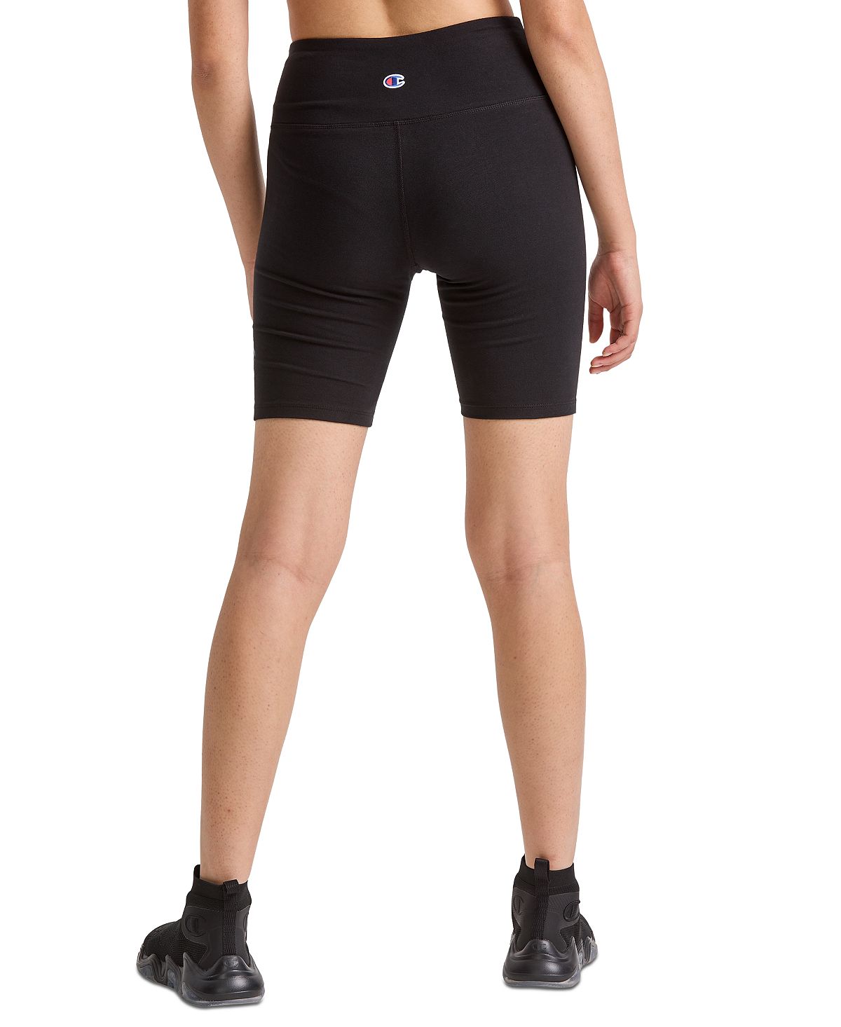 Bermuda de ciclismo Champion Authentic High Rise feminina, preta, tamanho médio