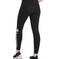Leggings Champion Femininas com Logotipo Autêntico, Pretas, Tamanho Pequeno