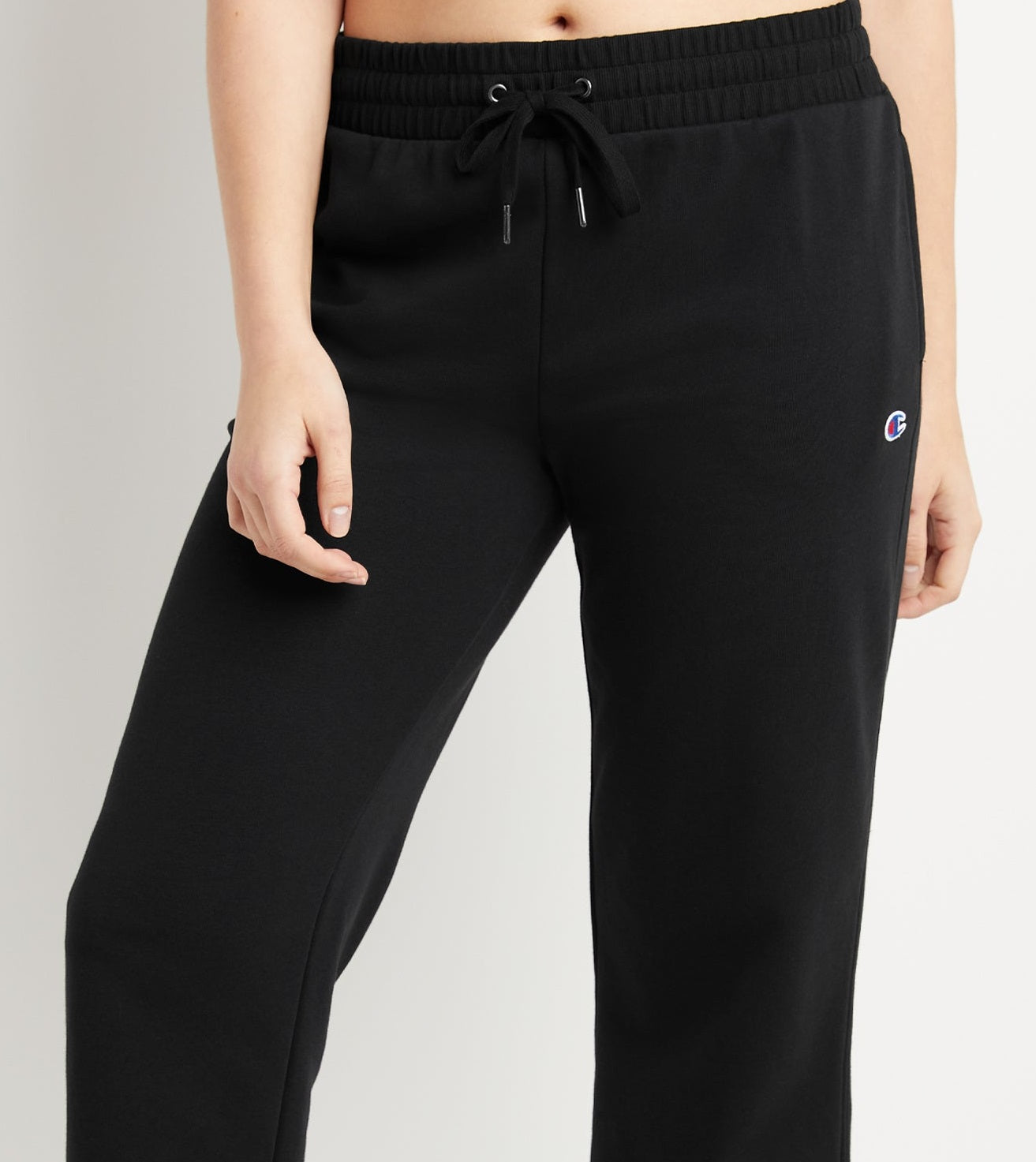 Champion Campus French Terry Wide Leg Crop Feminino Preto Tamanho XXG