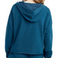 Moletom com capuz Champion Campus French Terry feminino, azul, tamanho grande