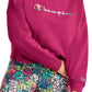 Moletom com logotipo French Terry Champion feminino, rosa, tamanho médio