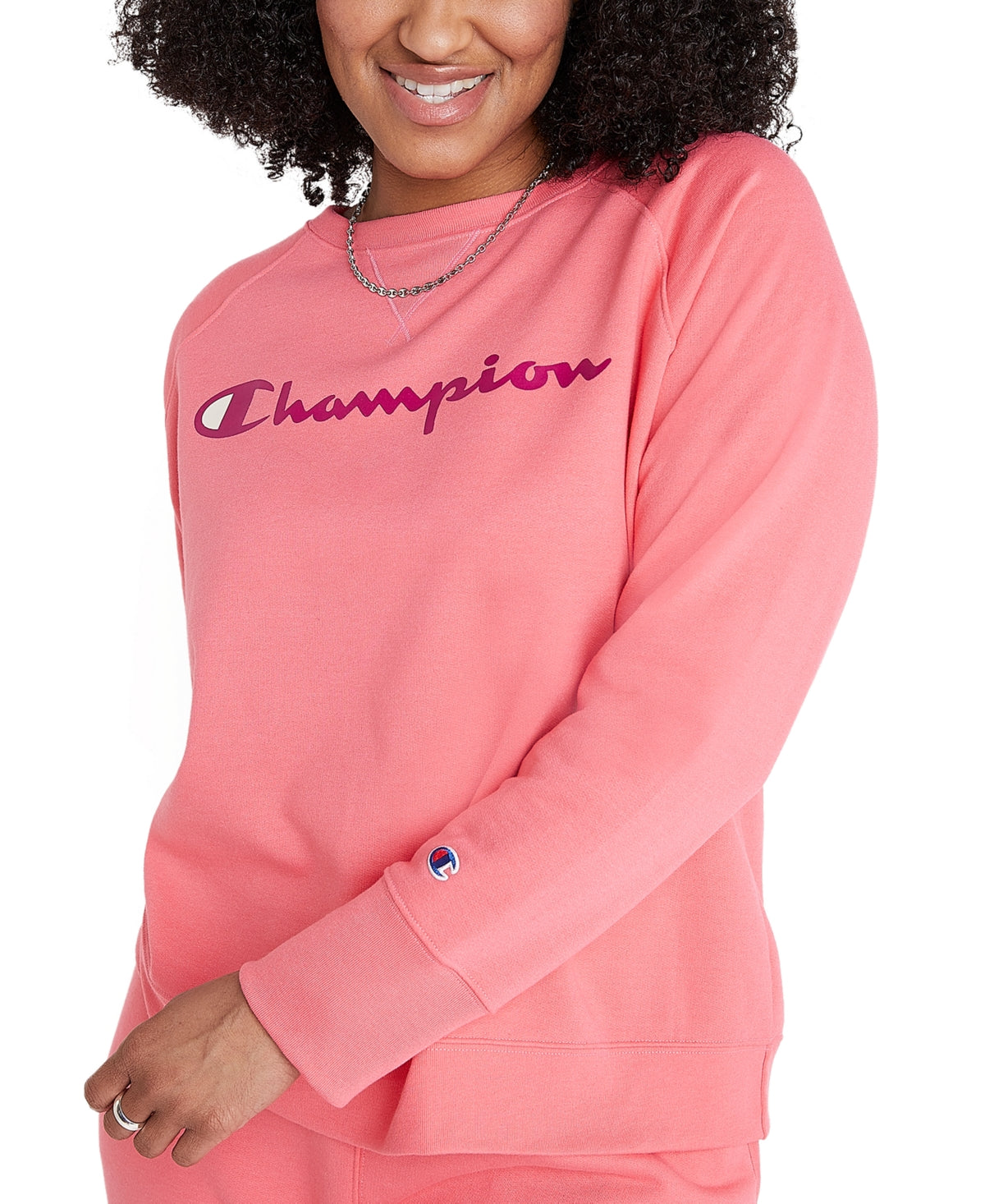 Moletom Champion Powerblend Signature Graphic Feminino Rosa Tamanho 2X