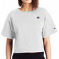 Camiseta curta Champion Heritage feminina cinza tamanho grande