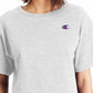 Camiseta curta Champion Heritage feminina cinza tamanho grande