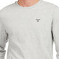 Camiseta de dormir de manga comprida Barbour Sheldon masculina, cinza, tamanho grande